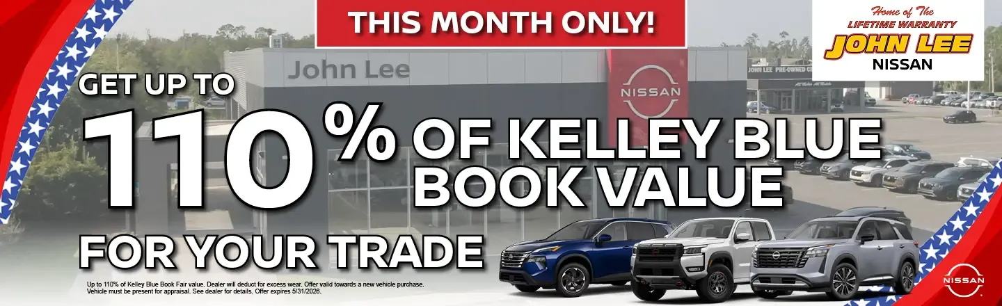 Get Up to 110% Off Kelley Blue Book Value For Your Trade